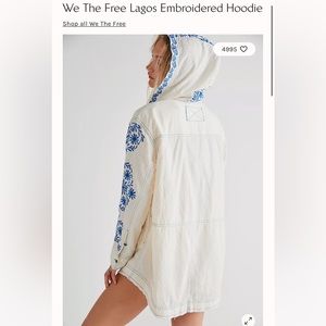 Free People Embroided Hoodie